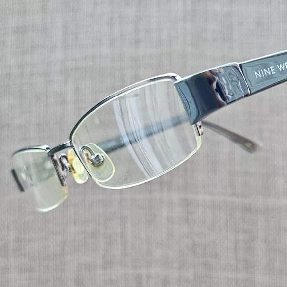 Nine West Vintage Eyeglasses Half Rim Olive/Gold Tone Glasses - Picture 1 of 12